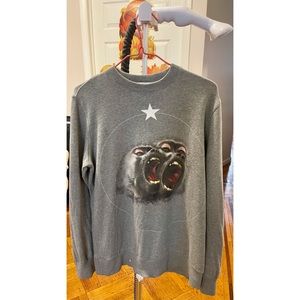 GIVENCHY Monkey Brothers Grey Sweater .